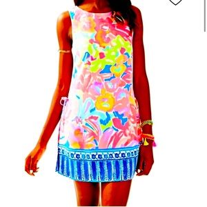 Lilly Pulitzer Donna Floral Shift sleveless Dress with undershorts